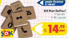 STİL NOT DEFTERİ • SPİRALLİ • 48 YAPRAK STİL NOT DEFTERİ • SPİRALLİ • 48 YAPRAK